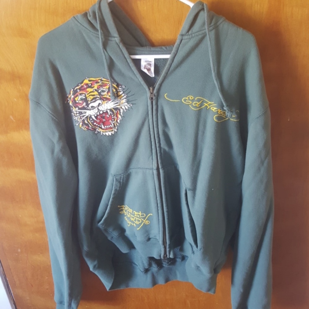 Green Ed Hardy hoodie